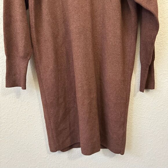 ABERCROMBIE & FITCH Sweater Dress Brown Knit LS Mock Neck NWT - Picture 5 of 9